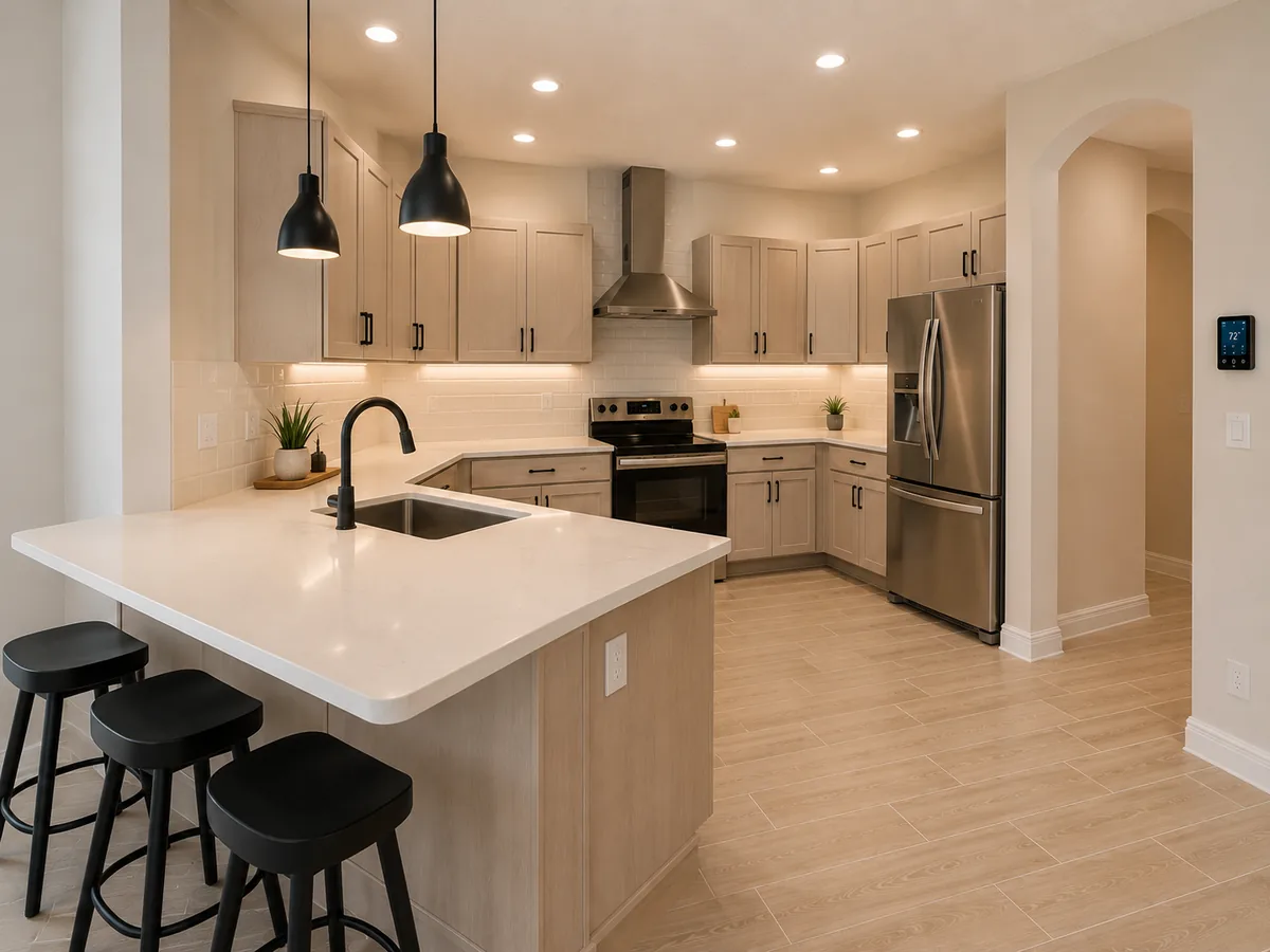 Kitchen after AVERO tile transformation
