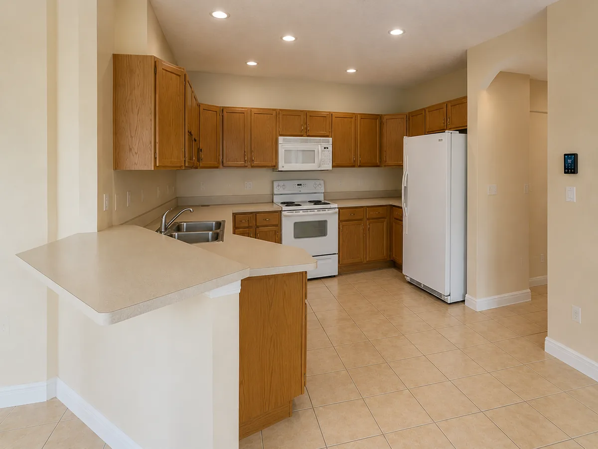 Kitchen before AVERO tile transformation